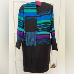 Vintage 90's Silk Dress with Belt
